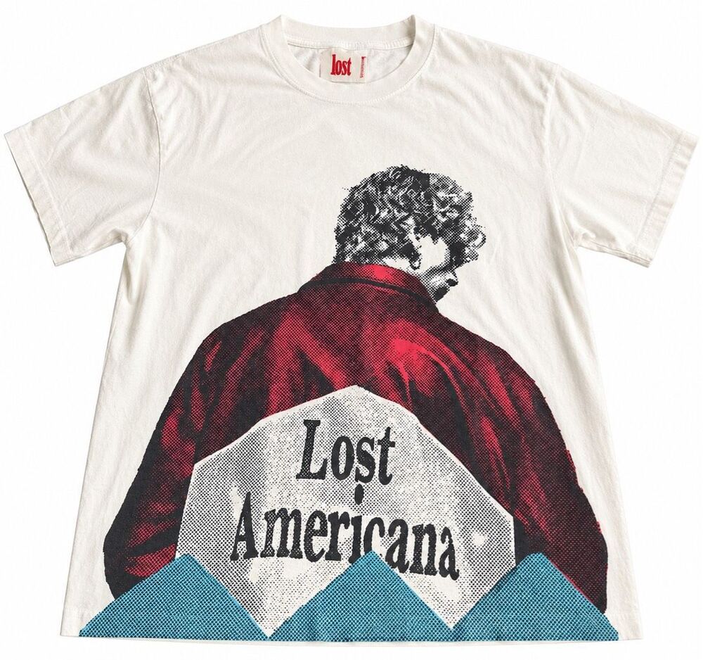 Machine Gun Kelly MGK Lost Americana White Graphic T-Shirt Size Large